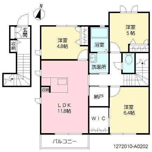 シャーメゾンひまわり(3LDK/2階)の間取り写真