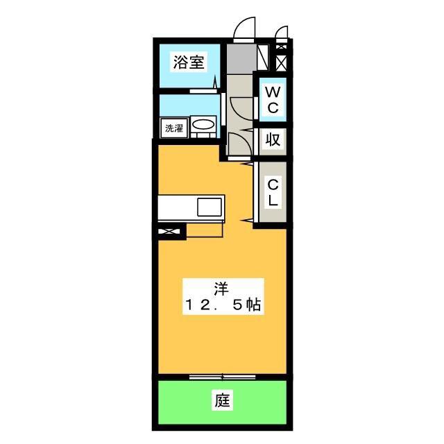 BELLE COURT(1K/1階)の間取り写真