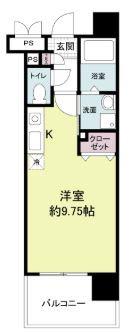 アーバンパーク天神東(ワンルーム/11階)の間取り写真