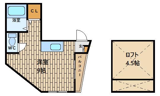 メゾン峰(ワンルーム/4階)の間取り写真