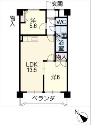 GARDENSITE 15(2LDK/2階)の間取り写真
