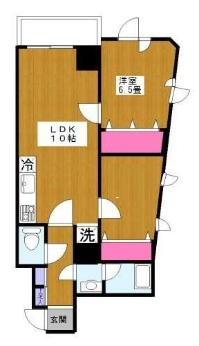 ピュア・サクシードとも(2LDK/5階)の間取り写真