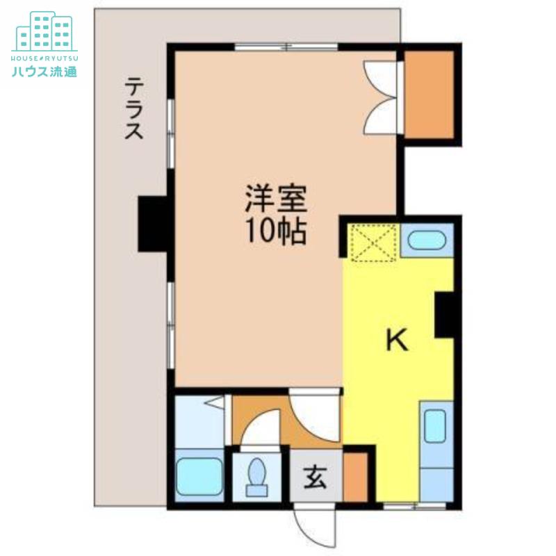 田上ポッポマンション(ワンルーム/1階)の間取り写真