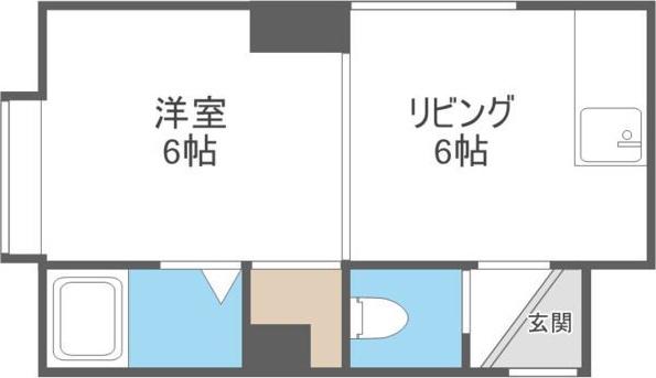 ビッグバーンズマンション本郷(1DK/5階)の間取り写真