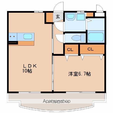 ジョイスソレイユ(1LDK/3階)の間取り写真