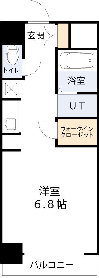 アークアベニュー梅田北(1K/2階)の間取り写真