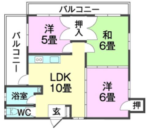 メゾンエナージ(3LDK/3階)の間取り写真