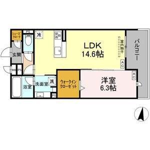 CENTURY GROVE 守山(1LDK/2階)の間取り写真