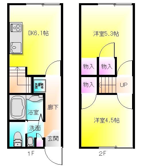それいゆ北本町(2DK/1階)の間取り写真