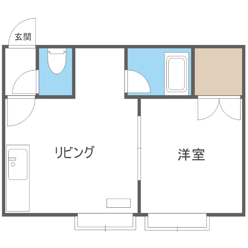 第30森宅建マンション(1DK/2階)の間取り写真