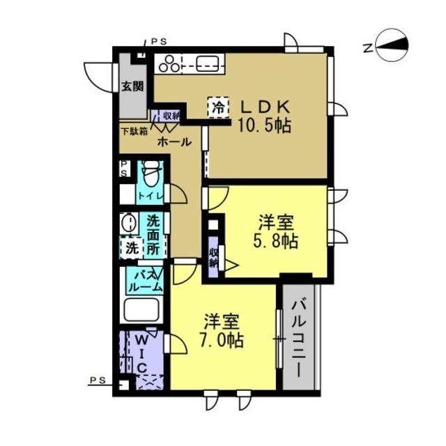 トラストメゾンNK(2LDK/3階)の間取り写真