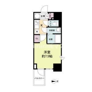 WORVE大阪本町(1K/12階)の間取り写真