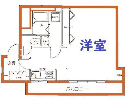 ビバルディヒル(ワンルーム/5階)の間取り写真
