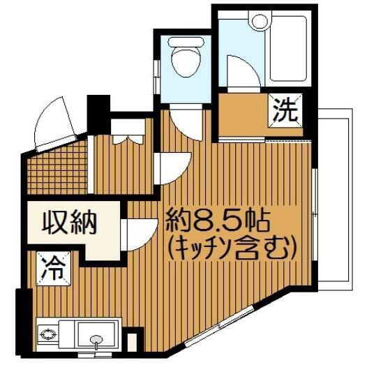 エル・プレゾン桜木町(1K/2階)の間取り写真