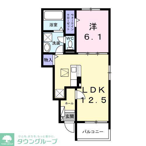 ミライズテラス(1LDK/1階)の間取り写真