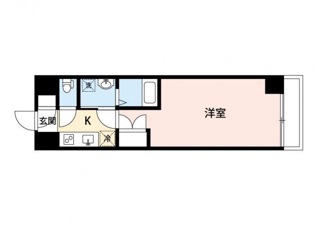 リラックス三篠町ビル(1K/4階)の間取り写真