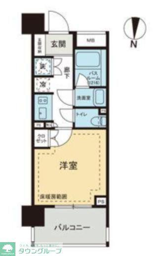 ライオンズ本所吾妻橋ネオクラッセ(1K/6階)の間取り写真