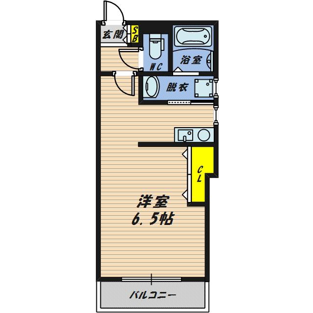 アヴァンセ(ワンルーム/1階)の間取り写真