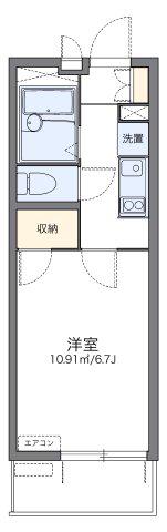 レオパレスコンフォート L(1K/1階)の間取り写真