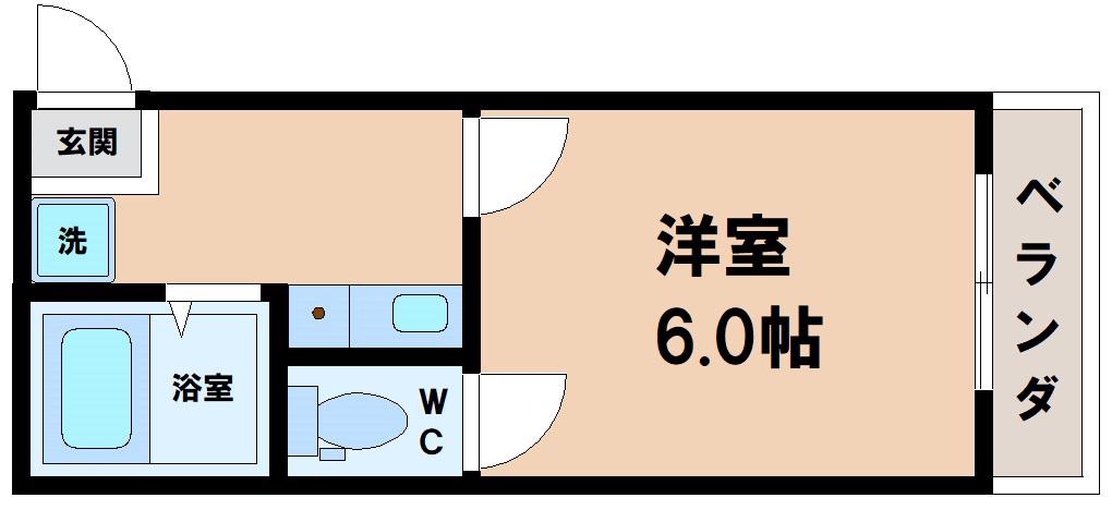 リリーフ明日香東住吉(1K/3階)の間取り写真