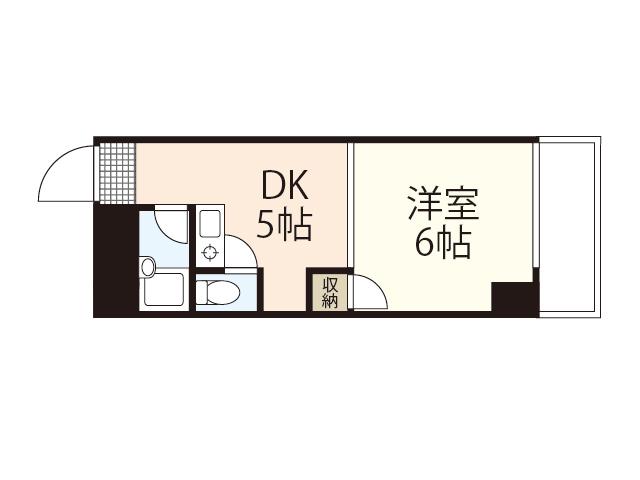 MY LITTLE MAISON(1DK/5階)の間取り写真