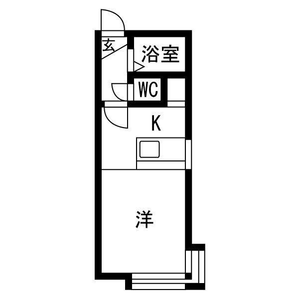 ミニハウス(1K/2階)の間取り写真