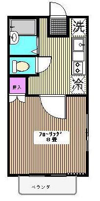 ステーションサイド狐ヶ崎(1K/2階)の間取り写真