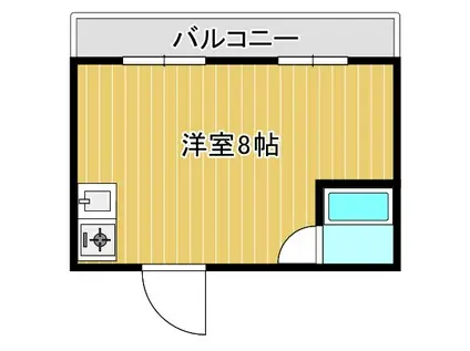 日野マンション(ワンルーム/4階)の間取り写真