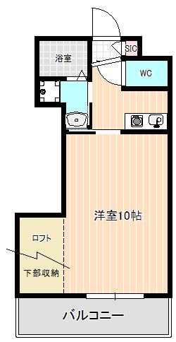プログレスーエヌ(1K/2階)の間取り写真