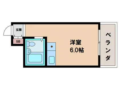 シティハイツ桃谷(ワンルーム/3階)の間取り写真