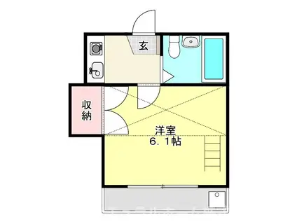 レオパレス豊橋第3(1K/1階)の間取り写真
