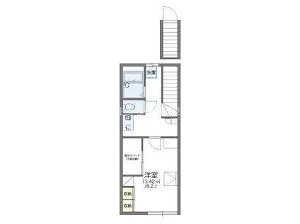 レオパレス新町(1K/2階)の間取り写真