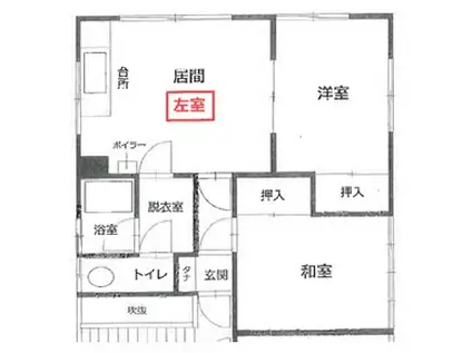 釧路市愛国西(2DK/2階)の間取り写真
