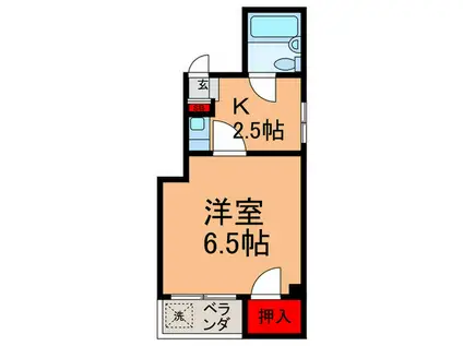 メゾンナカノ(1K/3階)の間取り写真