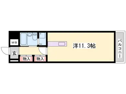 ペシュモトシオ(ワンルーム/4階)の間取り写真