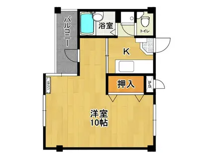 メゾンキャンパスII(1K/2階)の間取り写真