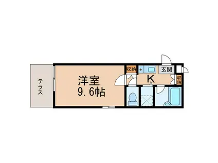 シャルマンフジ中之島弐番館(1K/1階)の間取り写真