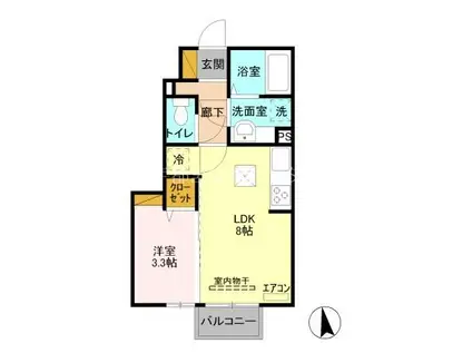 アルヴィータ(1LDK/1階)の間取り写真