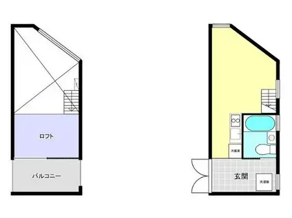 YH BLDG(1K/2階)の間取り写真