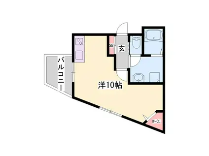 コリーヌ(ワンルーム/1階)の間取り写真