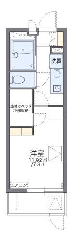 レオパレスアブリール3番館(1K/1階)の間取り写真