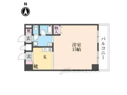 インテルビル(ワンルーム/9階)の間取り写真