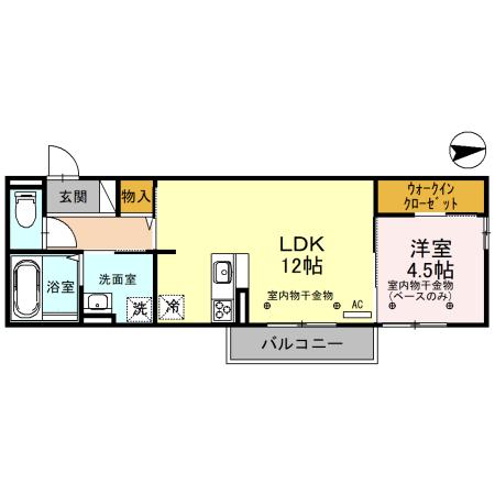 シャルマン御経塚(1LDK/3階)の間取り写真