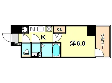 エスリード神戸三宮(1K/9階)の間取り写真