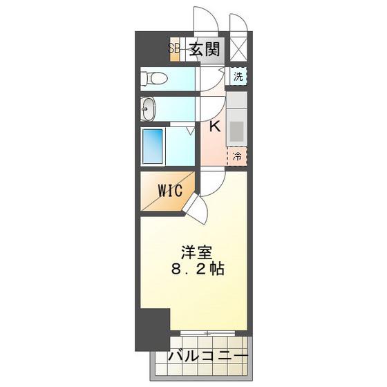 S-RESIDENCE四日市市堀木AMANTE(1K/11階)の間取り写真