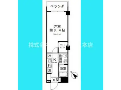 NーFLATS 大森山王(1K/3階)の間取り写真