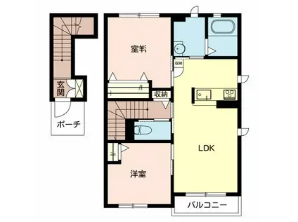シャーメゾン荒川(2LDK/2階)の間取り写真
