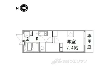 レオパレスペニーレーン(1K/2階)の間取り写真