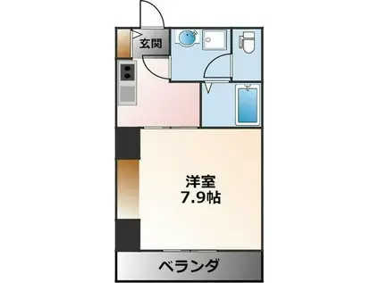 甲子園マンション(1K/1階)の間取り写真