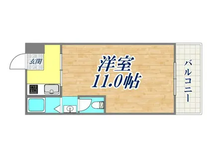 マンションカザミドリ(1K/4階)の間取り写真